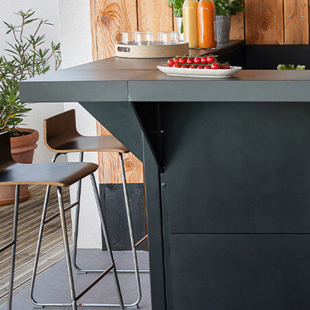 MENSOLA MODULO FELIX 60CM GRIGIO SCURO  Eno Piastre in ghisa smaltata | Il Mondo Del Barbecue