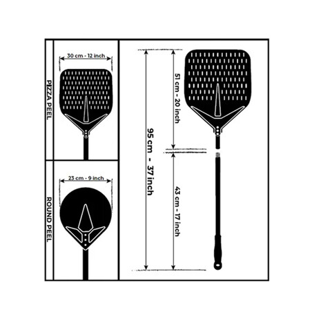 SET PALE MEDIUM - 2 PEZZI Pale pizza | Il Mondo Del Barbecue