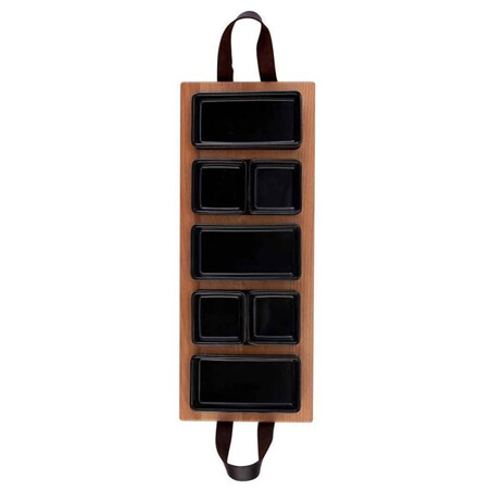 VASSOIO IN LEGNO 49 CM GET TOGETHER GRLLR NERO 5 PEZZI | Il Mondo Del Barbecue