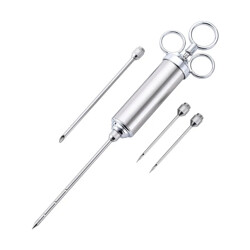 SIRINGA PER MARINATURA INOX SANTOS CON 4 AGHI