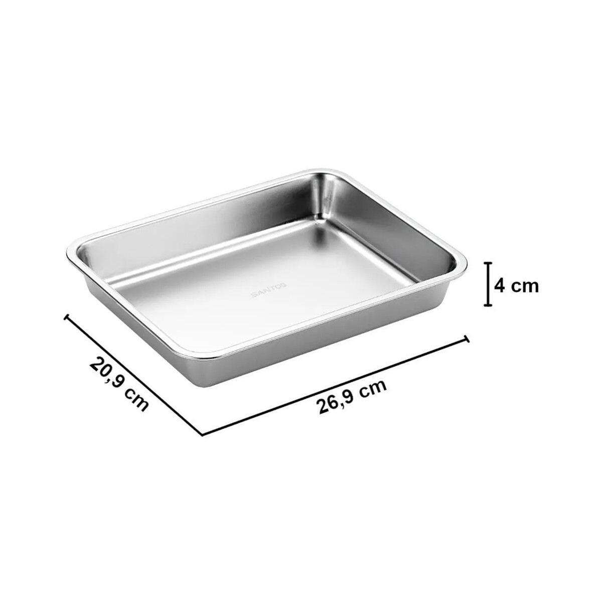 TEGLIA INOX 29 X 20 CM SANTOS TEGLIA INOX 29 X 20 CM SANTOS