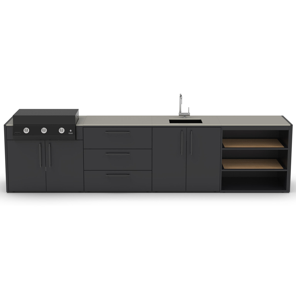 CUCINA DA ESTERNO BRABURA KC.C063 - 370 CM | Il Mondo del Barbecue