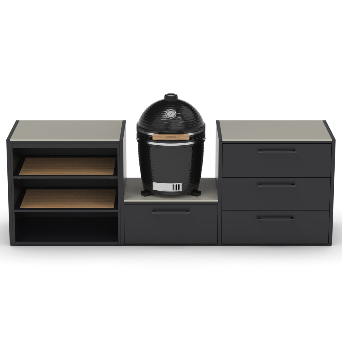 CUCINA DA ESTERNO BRABURA KC.C067 - 258 CM | Il Mondo del Barbecue