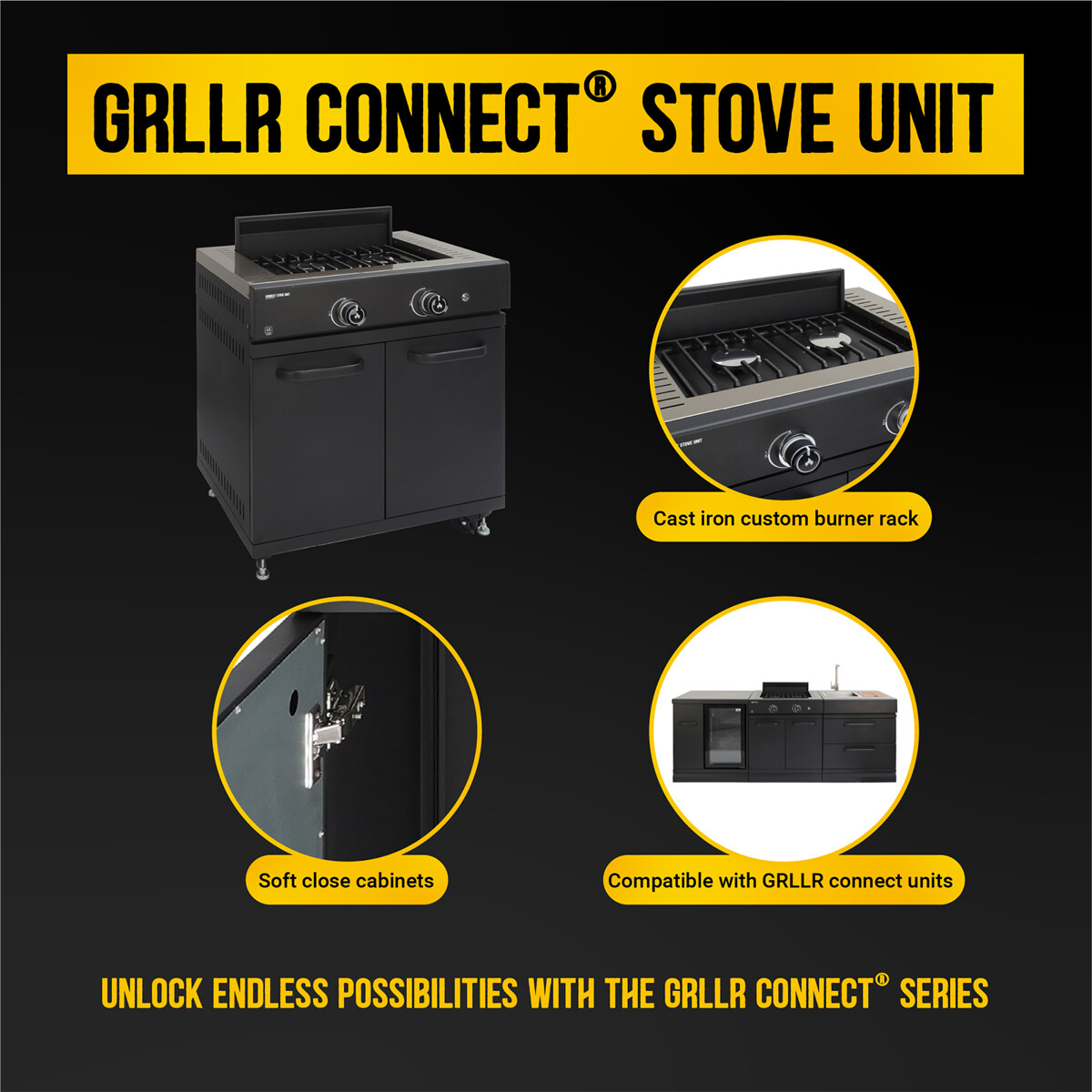 MODULO PIANO DI COTTURA GRLLR CONNECT® | Il Mondo del Barbecue