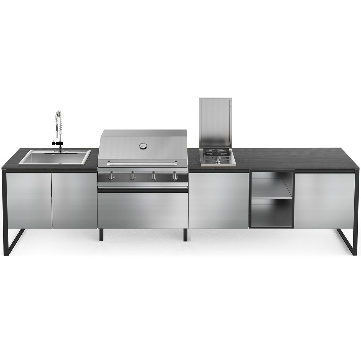 CUCINA DA ESTERNO STEEL GEA MARMOLADA T35 SS-AL| Il Mondo del Barbecue