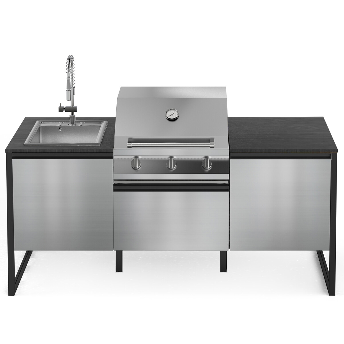 CUCINA DA ESTERNO STEEL GEA LATEMAR T20 SS-AL | Il Mondo del Barbecue