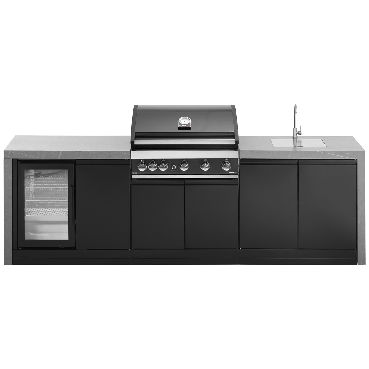 CUCINA DA ESTERNO GRANDPRO 274 WATERFALL SERIES CON LAVELLO E FRIGO | Il Mondo del Barbecue