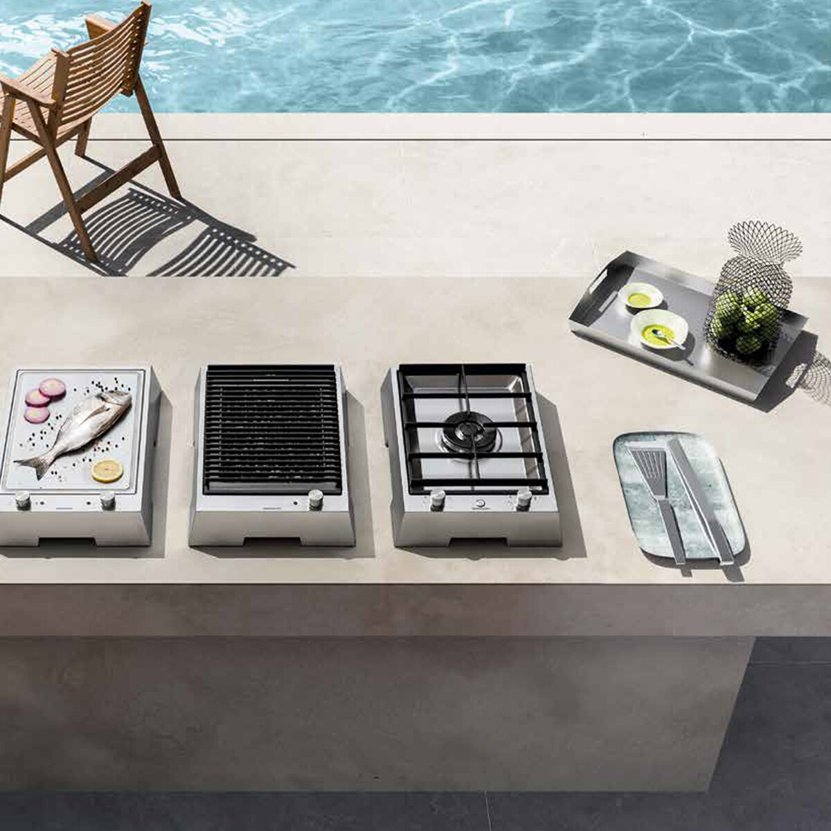 PIANO DI COTTURA DA APPOGGIO THALAS 1 BRUCIATORE - 40 CM | Il Mondo del Barbecue