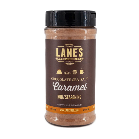 LANE'S CHOCOLATE SEA-SALT CARAMEL SEASONING 464g Salse e Rub | Il Mondo Del Barbecue