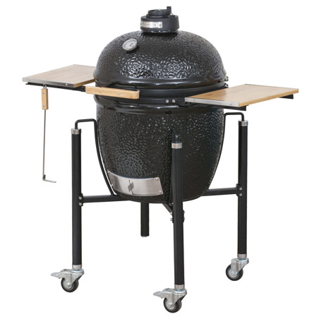 BARBECUE A CARBONE MONOLITH BASIC NERO CON CARRELLO Monolith Barbecue a carbone | Il Mondo Del Barbecue