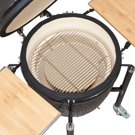 BARBECUE A CARBONE MONOLITH BASIC NERO CON CARRELLO Monolith Barbecue a carbone | Il Mondo Del Barbecue