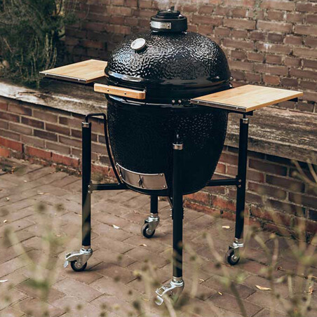 BARBECUE A CARBONE MONOLITH BASIC NERO CON CARRELLO Monolith Barbecue a carbone | Il Mondo Del Barbecue