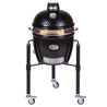 BARBECUE A CARBONE MONOLITH JUNIOR PRO-SERIE 2.0 NERO CON CARRELLO Monolith Barbecue a carbone | Il Mondo Del Barbecue