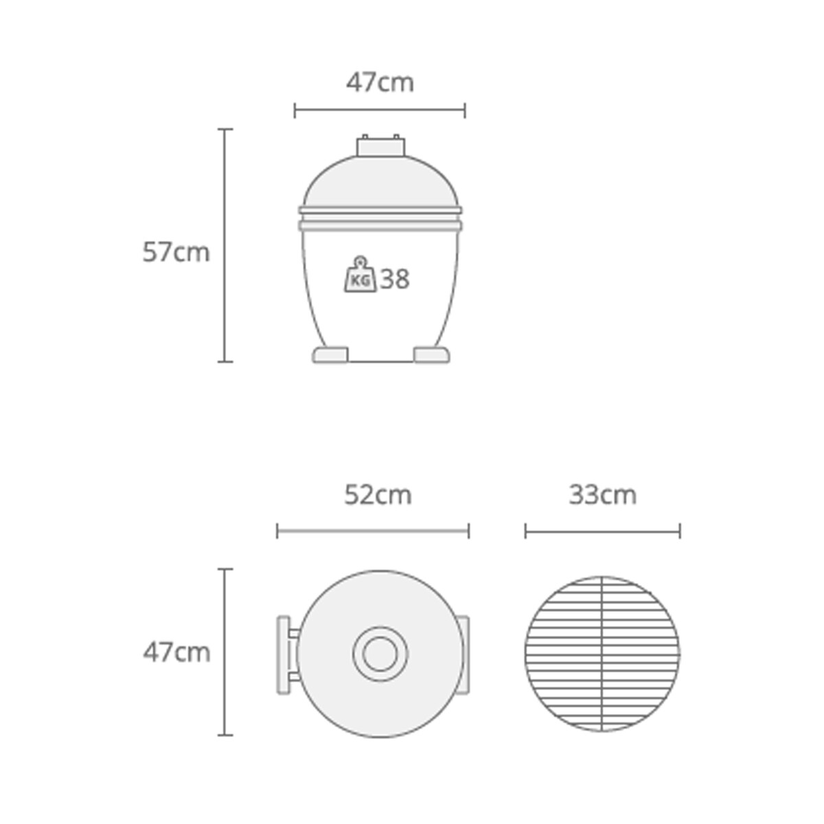 BARBECUE A CARBONE MONOLITH JUNIOR PRO-SERIE 2.0 NERO DA APPOGGIO Monolith Barbecue a carbone | Il Mondo Del Barbecue