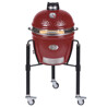 BARBECUE A CARBONE MONOLITH JUNIOR PRO-SERIE 2.0 ROSSO CON CARRELLO Monolith Barbecue a carbone | Il Mondo Del Barbecue