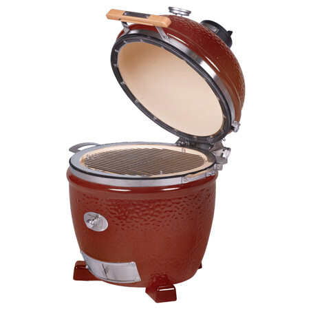 BARBECUE A CARBONE MONOLITH JUNIOR PRO-SERIE 2.0 ROSSO DA APPOGGIO Monolith Barbecue a carbone | Il Mondo Del Barbecue
