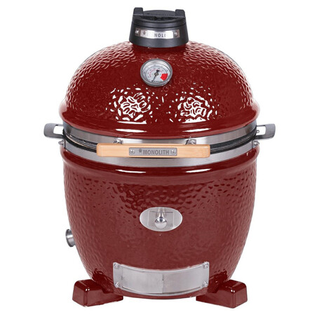 BARBECUE A CARBONE MONOLITH JUNIOR PRO-SERIE 2.0 ROSSO DA APPOGGIO Monolith Barbecue a carbone | Il Mondo Del Barbecue