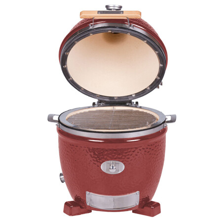 BARBECUE A CARBONE MONOLITH JUNIOR PRO-SERIE 2.0 ROSSO DA APPOGGIO Monolith Barbecue a carbone | Il Mondo Del Barbecue