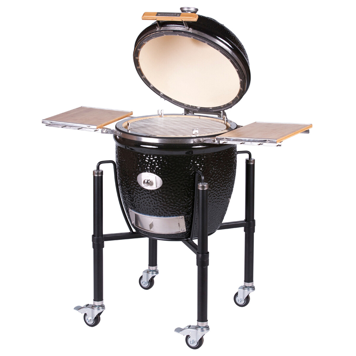 BARBECUE A CARBONE MONOLITH CLASSIC PRO-SERIE 2.0 NERO CON CARRELLO Monolith Barbecue a carbone | Il Mondo Del Barbecue