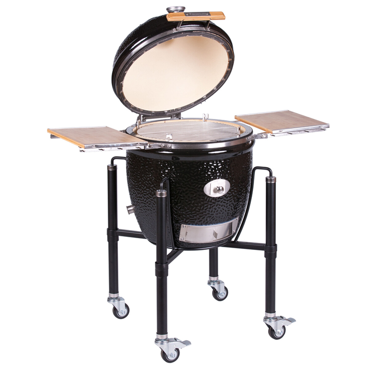 BARBECUE A CARBONE MONOLITH CLASSIC PRO-SERIE 2.0 NERO CON CARRELLO Monolith Barbecue a carbone | Il Mondo Del Barbecue