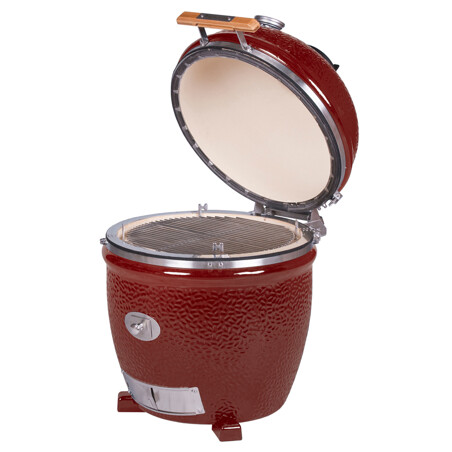 BARBECUE A CARBONE MONOLITH CLASSIC PRO-SERIE 2.0 ROSSO DA APPOGGIO Monolith Barbecue a carbone | Il Mondo Del Barbecue
