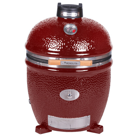 BARBECUE A CARBONE MONOLITH CLASSIC PRO-SERIE 2.0 ROSSO DA APPOGGIO Monolith Barbecue a carbone | Il Mondo Del Barbecue