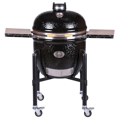 BARBECUE A CARBONE MONOLITH LE CHEF PRO-SERIE 2.0 NERO CON CARRELLO Monolith Barbecue a carbone | Il Mondo Del Barbecue