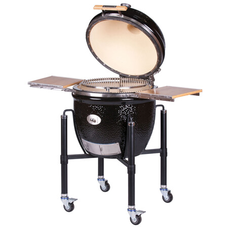 BARBECUE A CARBONE MONOLITH LE CHEF PRO-SERIE 2.0 NERO CON CARRELLO Monolith Barbecue a carbone | Il Mondo Del Barbecue