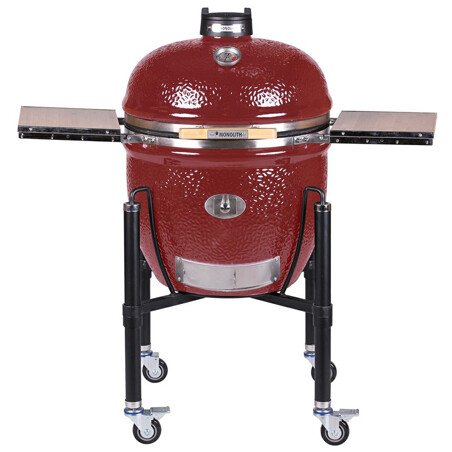 BARBECUE A CARBONE MONOLITH LE CHEF PRO-SERIE 2.0 ROSSO CON CARRELLO Monolith Barbecue a carbone | Il Mondo Del Barbecue
