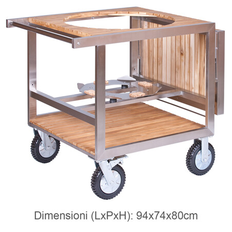 CARRELLO BUGGY LECHEF MONOLITH Monolith Barbecue a carbone | Il Mondo Del Barbecue