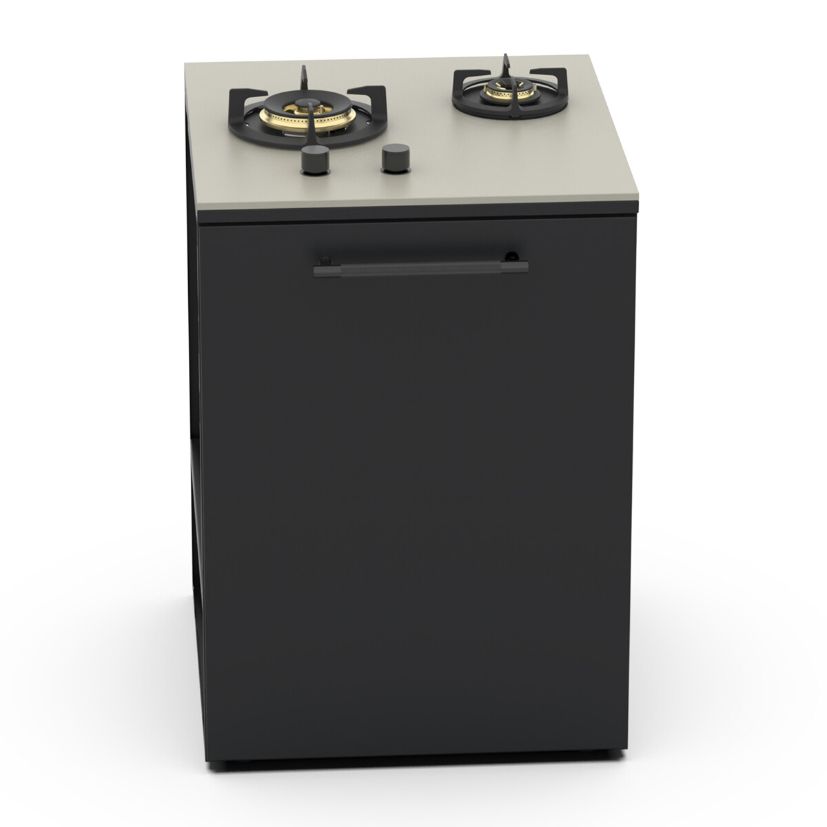 MODULO 2 FUOCHI BRABURA CT 60 ANTRACITE | Il Mondo del Barbecue