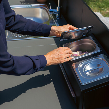 CREDENZA PICCOLA GASTRONORM PER MODULO ENO Eno Piastre in ghisa smaltata | Il Mondo Del Barbecue