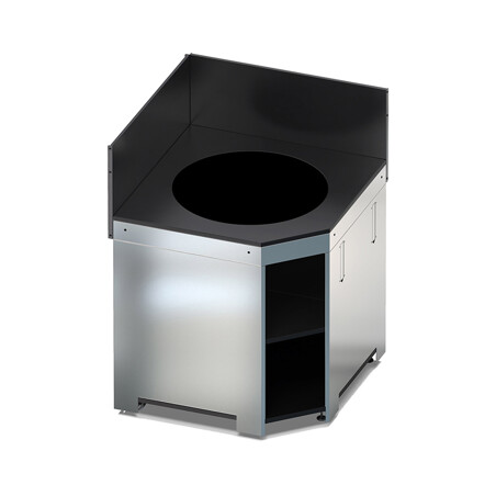 MODULO ANGOLARE KAMADO M & L NERO E INOX ENO | Il Mondo Del Barbecue