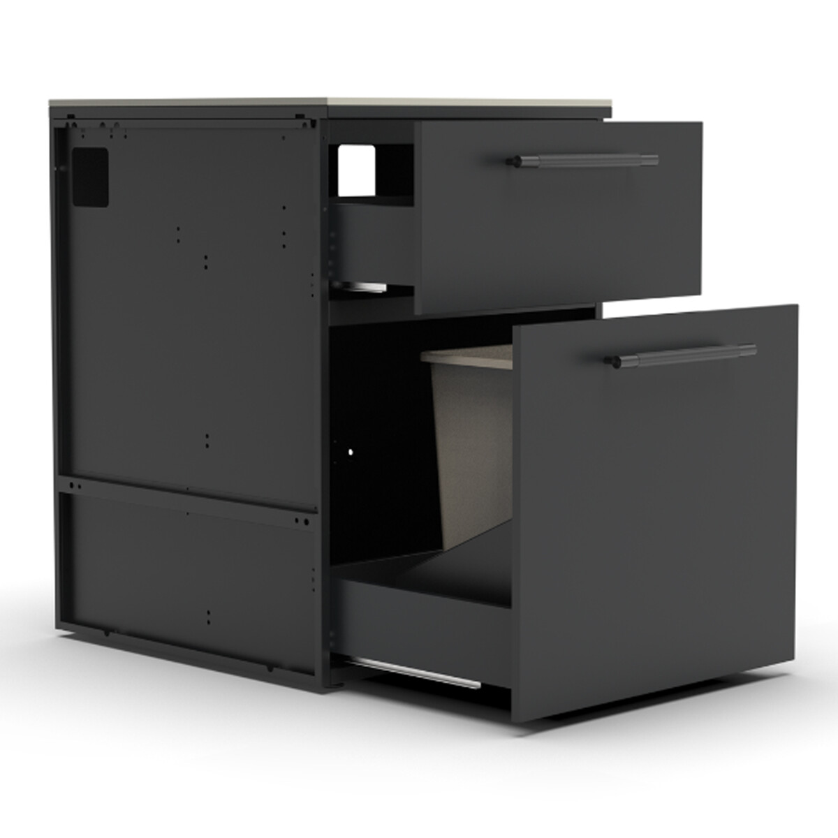 MODULO CASSETTO + PORTARIFIUTI BRABURA CT 60 ANTRACITE | Il Mondo del Barbecue
