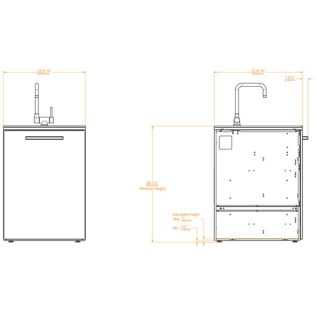 MODULO LAVELLO BRABURA CT 60 ANTRACITE | Il Mondo del Barbecue
