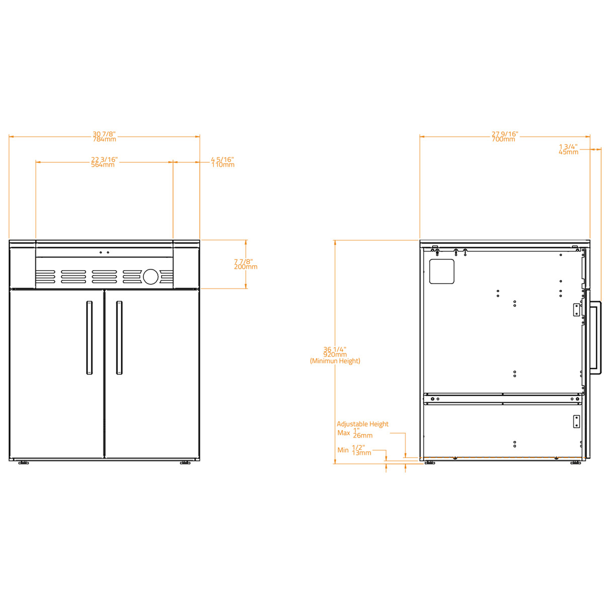 MODULO KC 80 PER PLANCHA CLASS 20 BRABURA ANTRACITE| Il Mondo del Barbecue
