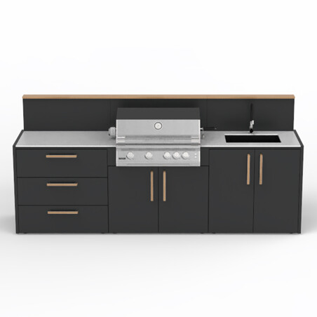 SCHIENALE SUPERIORE ANTRACITE PER MODULO CT 90 / A GIORNO / LAVELLO / ANGOLARE| Il Mondo del Barbecue