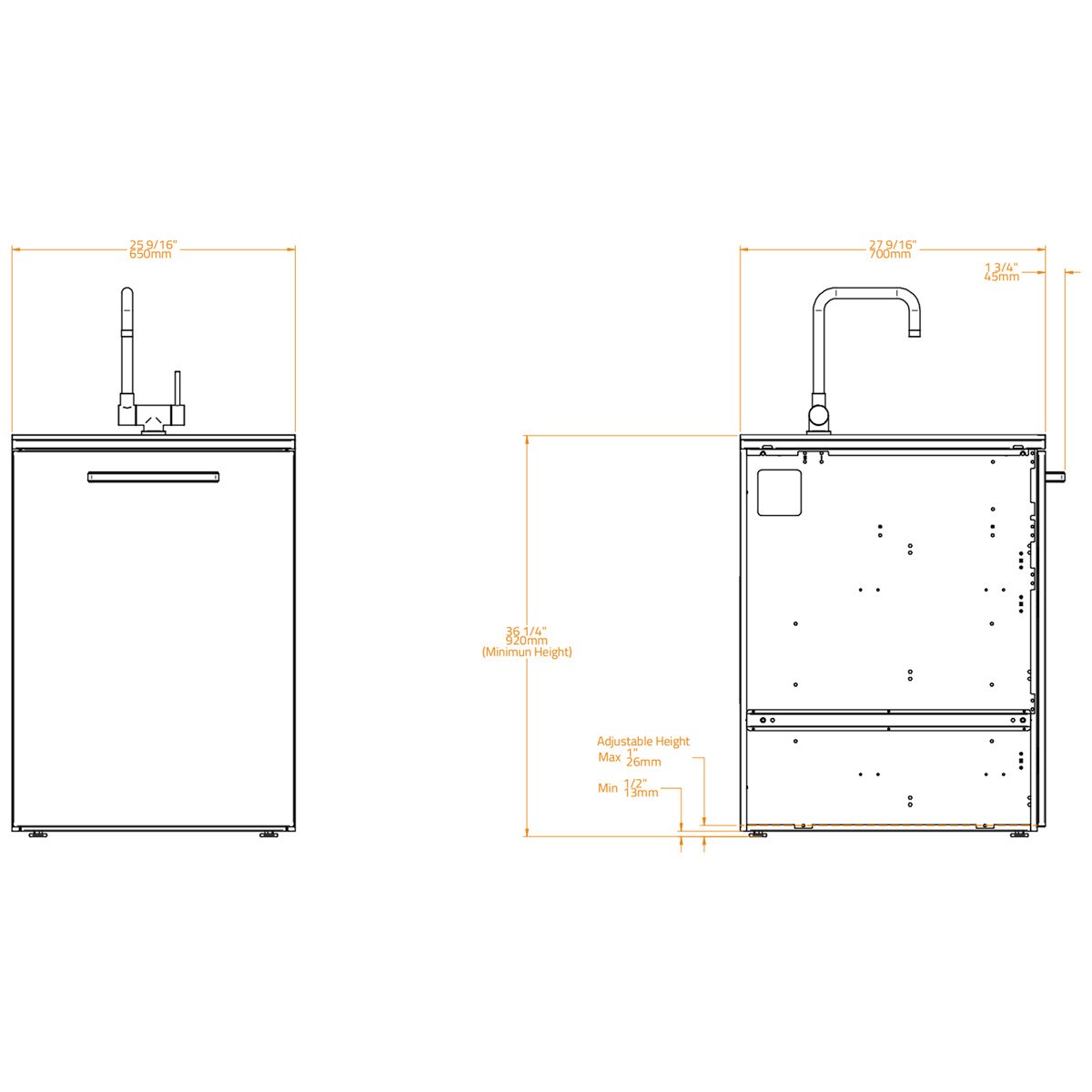 MODULO LAVELLO BRABURA CT 60 BIANCO PERLA | Il Mondo del Barbecue