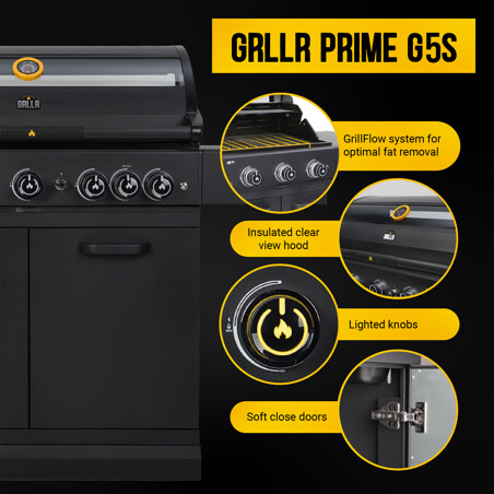 BARBECUE A GAS GRLLR PRIME G5S 5 FUOCHI METANO Barbecue a gas |Il Mondo del Barbecue