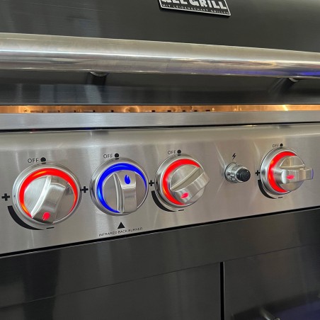SET DI 6 MANOPOLE IN METALLO CON ILLUMINAZIONE LED ALLGRILL AllGrill Accessori | Il Mondo Del Barbecue