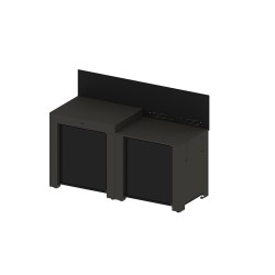 CUCINA ENO ESSENTIEL 2 MODULI GRIGIO SCURO E NERO