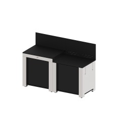 CUCINA ENO ESSENTIEL 2 MODULI NERO E INOX