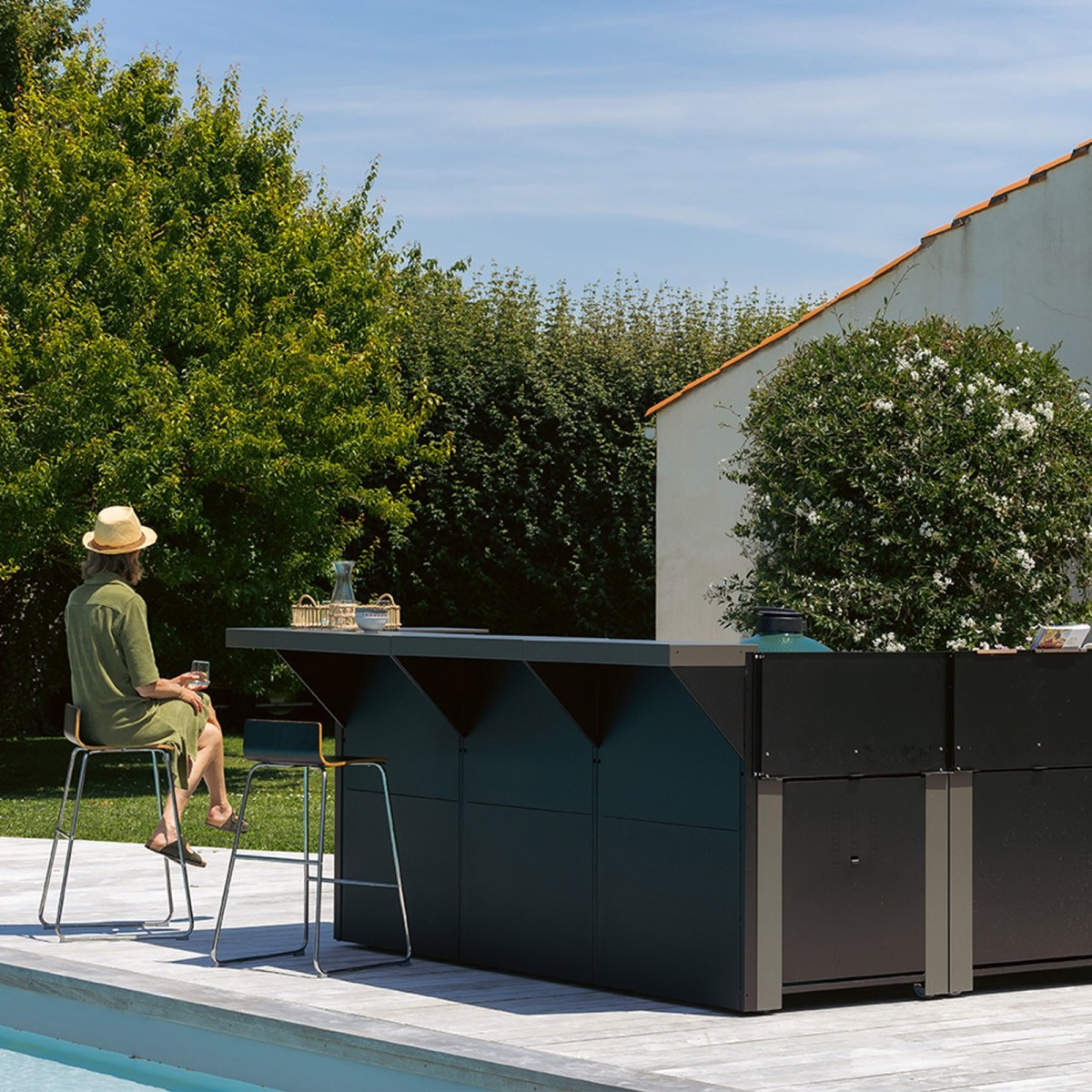 CUCINA ENO DELUXE 6 MODULI GRIGIO SCURO