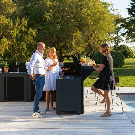 CUCINA ENO DELUXE 6 MODULI GRIGIO SCURO