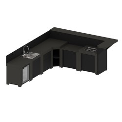 CUCINA ENO DELUXE 6 MODULI GRIGIO SCURO