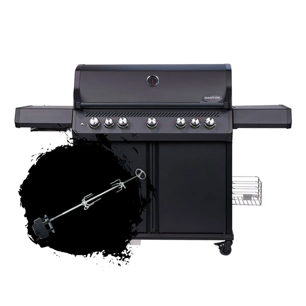 BARBECUE A GAS SANTOS S-518 PRO BLACK MATTE Santos Barbecue a gas | Il Mondo Del Barbecue