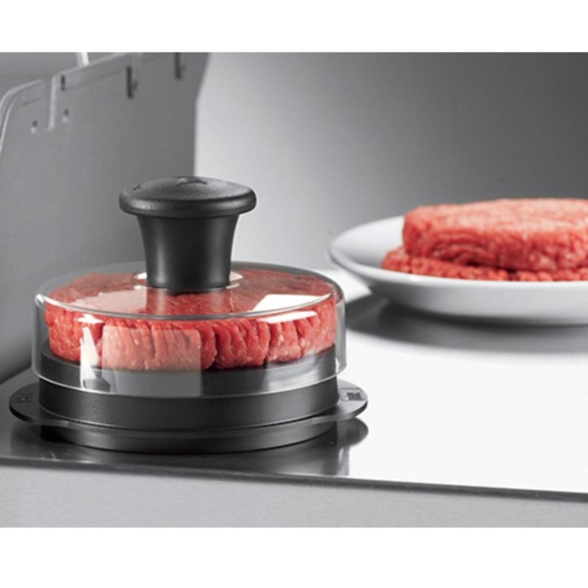PRESSA HAMBURGER WEBER IN MATERIALE PLASTICO PRESSA HAMBURGER WEBER IN MATERIALE PLASTICO