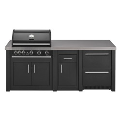 CUCINA DA ESTERNO GRANDPRO ALUKITCHEN CON BBQ MAXIM E FRIGORIFERO