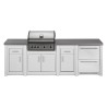 CUCINA DA ESTERNO GRANDPRO ALUKITCHEN BIANCA CON BBQ PRO ELITE FRIGO E SERVIZI CUCINA DA ESTERNO GRANDPRO ALUKITCHEN BIANCA CON BBQ PRO ELITE FRIGO E SERVIZI