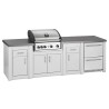 CUCINA DA ESTERNO GRANDPRO ALUKITCHEN BIANCA CON BBQ PRO ELITE FRIGO E SERVIZI CUCINA DA ESTERNO GRANDPRO ALUKITCHEN BIANCA CON BBQ PRO ELITE FRIGO E SERVIZI